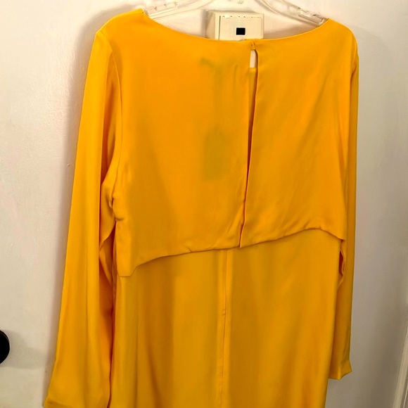 NWT Tibi Yellow Longsleeve 100% Silk Dress - Picture 8 of 13